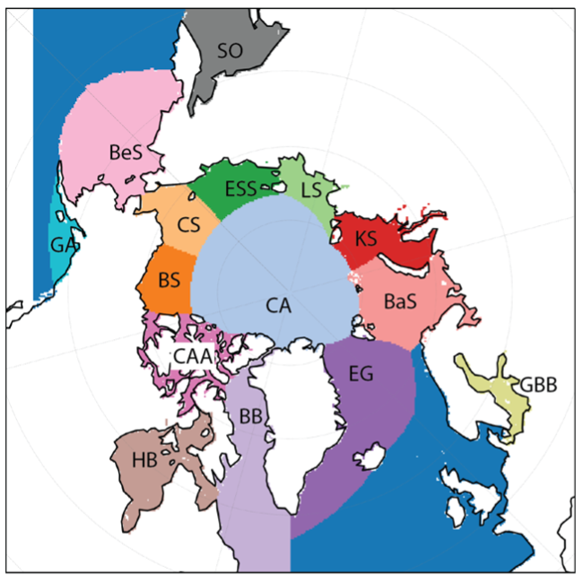 Arctic region mask